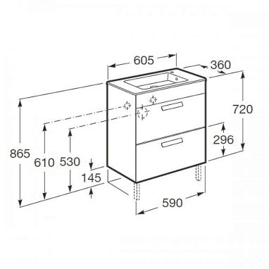 ROCA Тумба с умывальником Debba (A855905806)